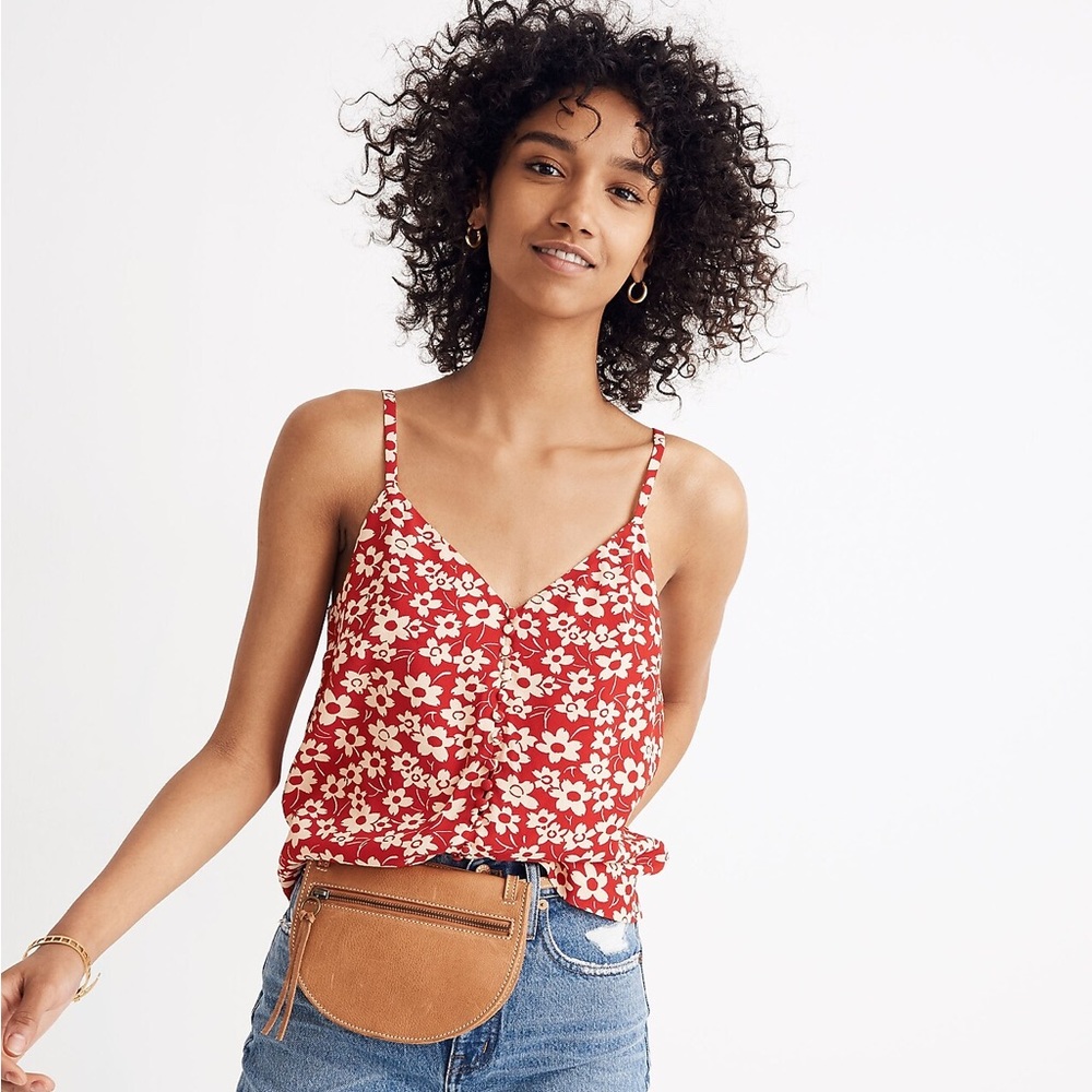 Madewell Button-Down Cami Crop Lined